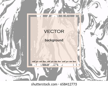 Hand painted marble background. Ink texture with place for text