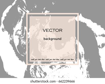 Hand painted marble background. Ink texture with place for text