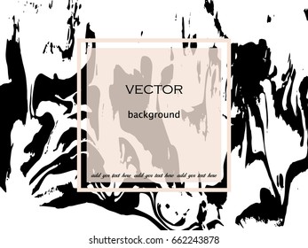 Hand painted marble background. Ink texture with place for text