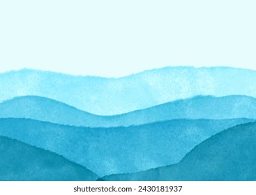 Hand painted minimal watercolour abstract landscape background design