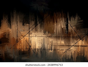 Hand painted modern dark abstract canvas design 