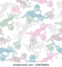 Hand painted multicolor watercolor allover seamless spring small daisy liberty flowers. Cute ditsy daiy seamless repeat pattern.