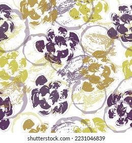 Hand painted multicolor watercolor allover seamless spring daisy liberty flowers  Drawing for fabric, textiles, wallpaper, albums, covers, scrapbooks