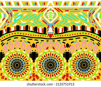 Hand painted multicolored light yellow background vector