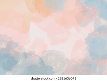 Hand painted pastel coloured watercolour background design