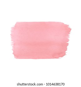 Hand painted pink vector watercolor texture isolated on the white background. Usable for cards, wedding invitations and more.
