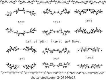 Hand painted plant frame, line set.