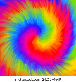 hand painted rainbow coloured swirl tie dye background