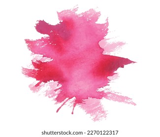 hand painted red watercolor splatter stain texture background vector 