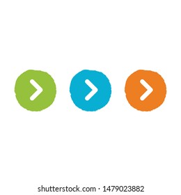 Hand painted round button. Hand drawn grunge circle. Graphic design element for web, corporate identity, cards, prints etc. Vector illustration