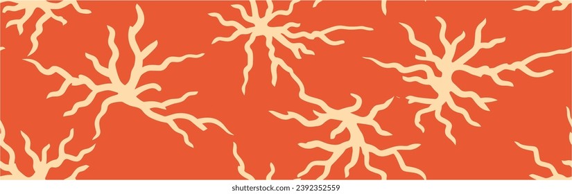 Hand painted seamless border. Background for textile decor and design. Modern abstract background for your design.