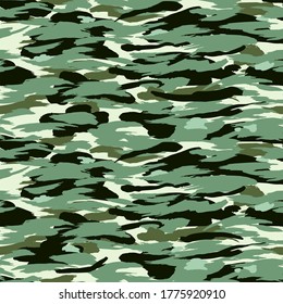 Hand painted seamless brush stroke camouflage pattern print