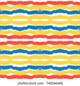 Hand painted seamless pattern. Modern, clean, creative brush lines