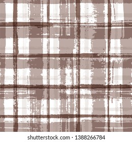 Hand painted stripes clothes seamless vector pattern. Ink paint lines textured background. Grunge brush stroke stripes print design for clothes. Ethnic abstract design. Wrapping paper lines pattern.