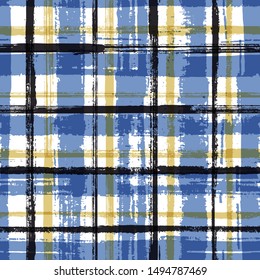Hand painted stripes clothes seamless vector pattern. Trendy colors design. Grunge brush stroke stripes print design for clothes. Seamless casual lines background. Wrapping paper lines pattern.