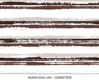 Hand painted stripes clothes seamless vector pattern. Simple backdrop grafitti. Grunge brush stroke stripes print design for clothes. Curtains old style pattern. Ink paint lines textured background.