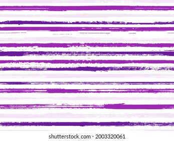 Hand painted stripes clothes seamless vector pattern. Lines art tablecloth pattern. Grunge brush stroke stripes print design for clothes. Unique minimalist design. Color lines on white background.