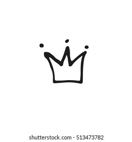 Hand painted symbol of crown.