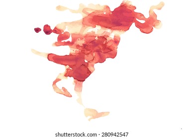 Hand painted tea traced background.Vector illustration