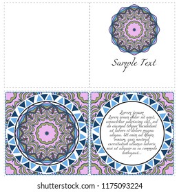 Hand painted texture background for invitation card. Wedding, postcards and business card templates. Vector illustration. The front and rear side