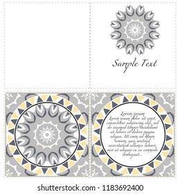 Hand painted texture background for invitation card. Wedding, postcards and business card templates. Vector illustration. The front and rear side