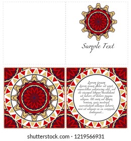 Hand painted texture background for invitation card. Wedding, postcards and business card templates. Vector illustration. The front and rear side