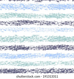 Hand  painted textured nautical tones striped seamless pattern. All objects are conveniently grouped and are easily editable.