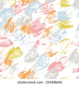 Hand painted textured seamless pattern in cheerful tones. All objects are conveniently grouped  and are easily editable.