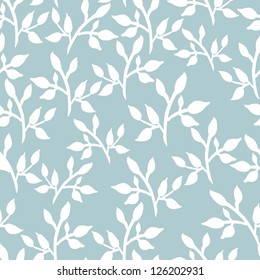 Hand painted textured stylized twigs vector seamless pattern. Made in fresh pastel tones.