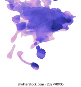 Hand painted traced splash.Vector illustration