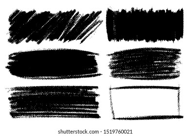 Hand painted various shapes for backdrops. Vector textured one color elements for designs. Simple textured backgrounds.