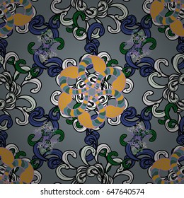 Hand painted vector mandala, colored on blue background, indian peacock, indian pattern, colored mandala, mandala peacock.