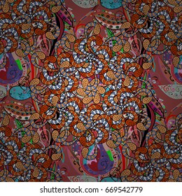 Hand painted vector mandala, colored on background, indian peacock, indian pattern, colored mandala, mandala peacock.
