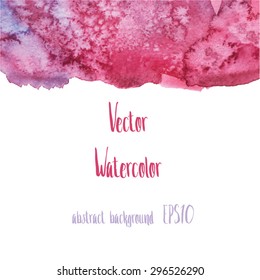 Hand painted vector watercolor background. 