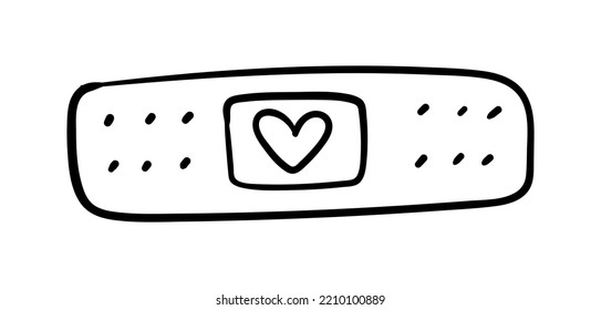 Hand painted watch. Gadgets and devices, modern technologies and digital world. Alarm clock with heart icon. Sticker for social networks and instant messengers. Cartoon flat vector illustration
