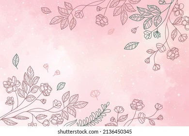 hand painted water color floral background