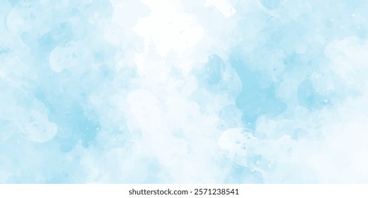 Hand painted watercolor abstract watercolor background Light Cyan Blue Watercolor Background 