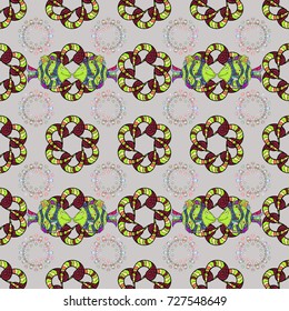 Hand painted watercolor allover seamless flowers and plants. Flowers on gray, green and black colors.