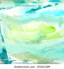 Hand painted watercolor background. Watercolor wash.