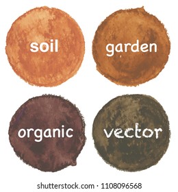 Hand painted watercolor circles,vector