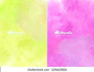 Hand painted watercolor clouds texture. Abstract watercolor background. Vector illustration