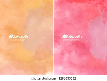 Hand painted watercolor clouds texture. Abstract watercolor background. Vector illustration