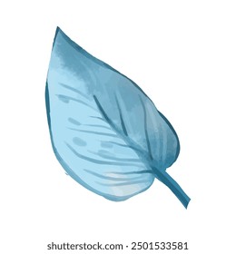 Hand painted watercolor leave illustration.