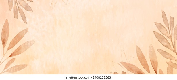 Hand painted watercolor nature background vector design in eps 10