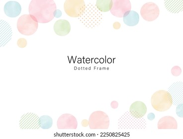 acuarela pintada a mano, diseño de marco sencillo