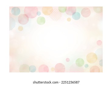 Hand painted watercolor, simple frame design