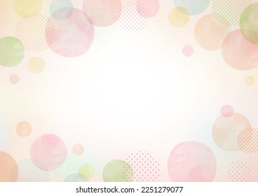 Hand painted watercolor, simple frame design