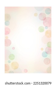 Hand painted watercolor, simple frame design