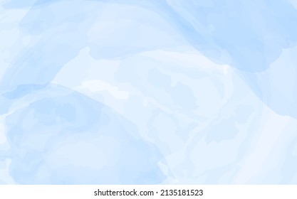 Hand painted watercolor sky and clouds, abstract watercolor background .Blue  fluid  painting .Spring wedding invitation.