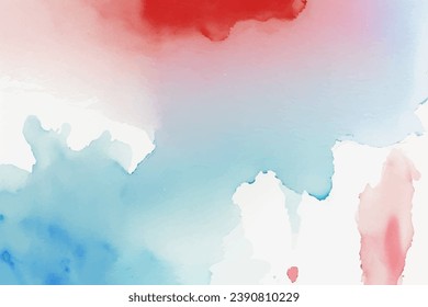 Hand painted watercolor sky and clouds, abstract watercolor background, vector illustration
